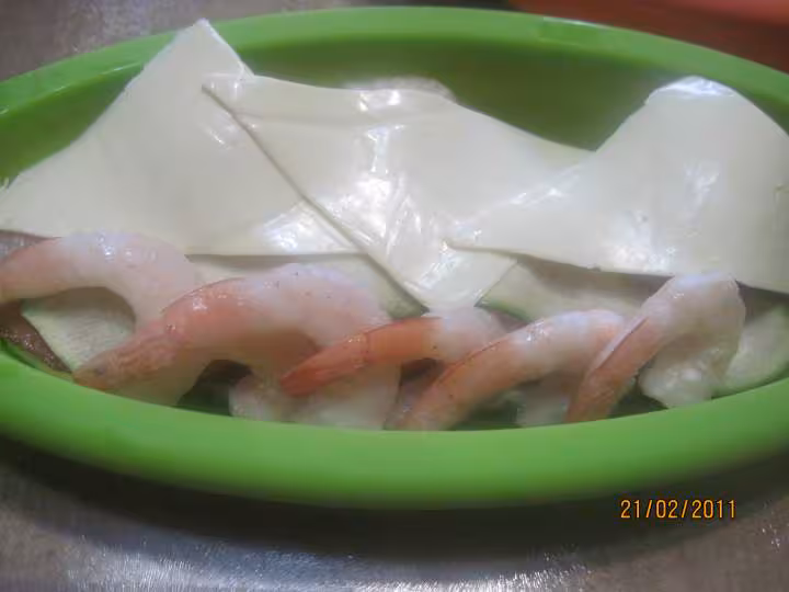Papillotes aux poissons crustaces aux legumes mo