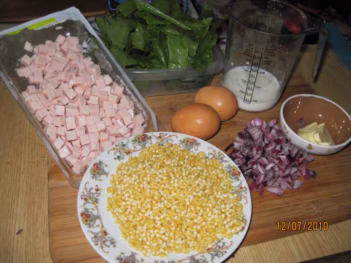 Pate a l oseille aux des de volaille
