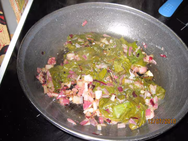 Pate a l oseille aux des de volaille