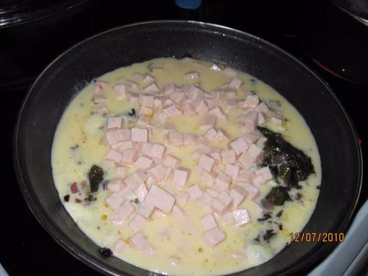 Pate a l oseille aux des de volaille