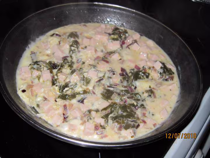 Pate a l oseille aux des de volaille
