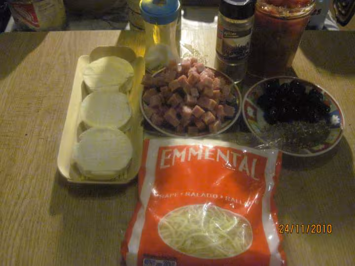 Pate a pain au massale oignons poivrons fromage