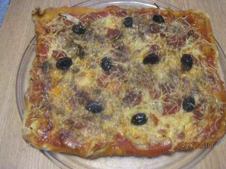 Pate a pain au massale oignons poivrons fromage