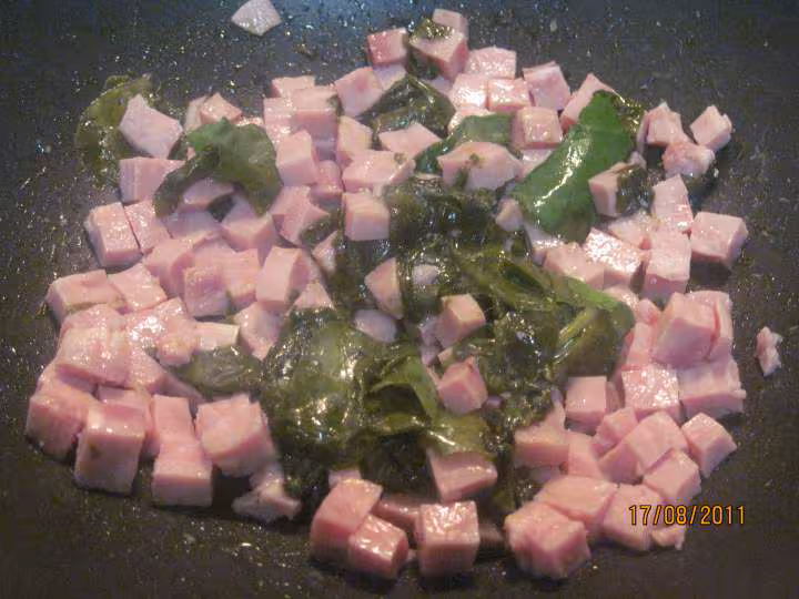 Pate d avoine aux des de jambon et d oseille