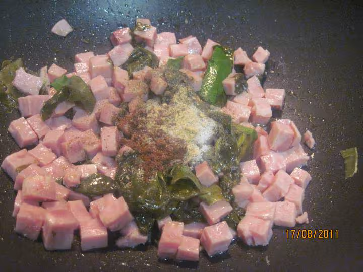 Pate d avoine aux des de jambon et d oseille