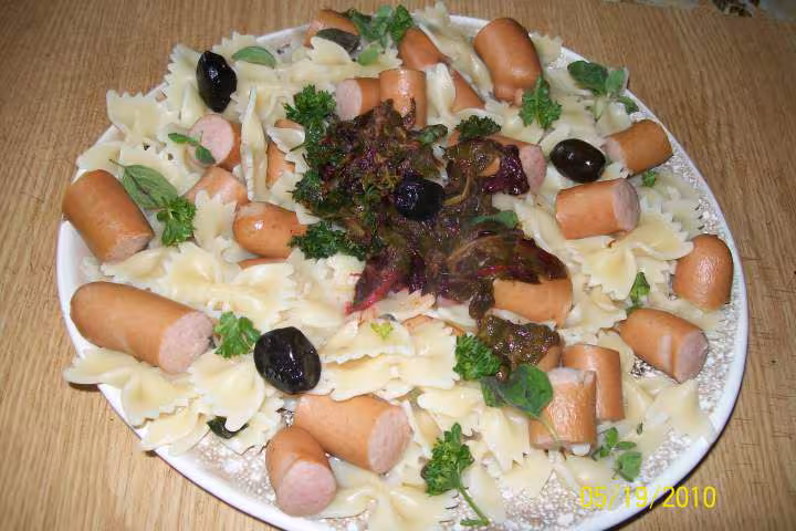 Pate farfalles aux saucisses oseilles