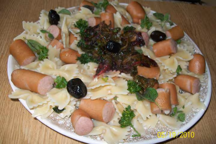 Pate farfalles aux saucisses oseilles