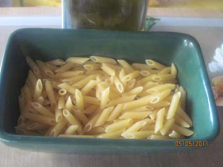 Pate pennes a l oseille et crevettes