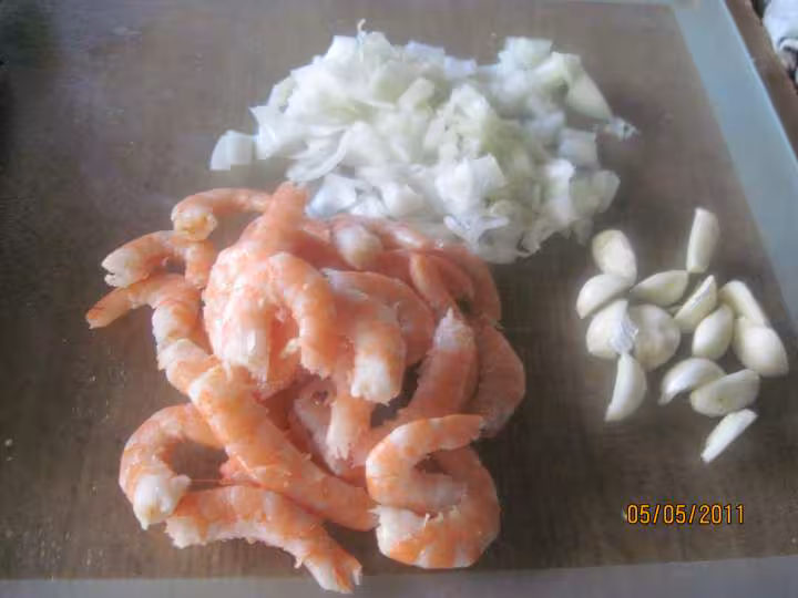 Pate pennes a l oseille et crevettes