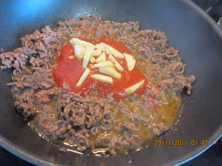 Pates crozets de savoie au boeuf et poivrons