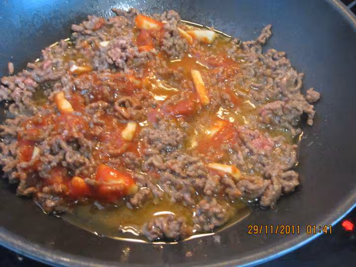Pates crozets de savoie au boeuf et poivrons