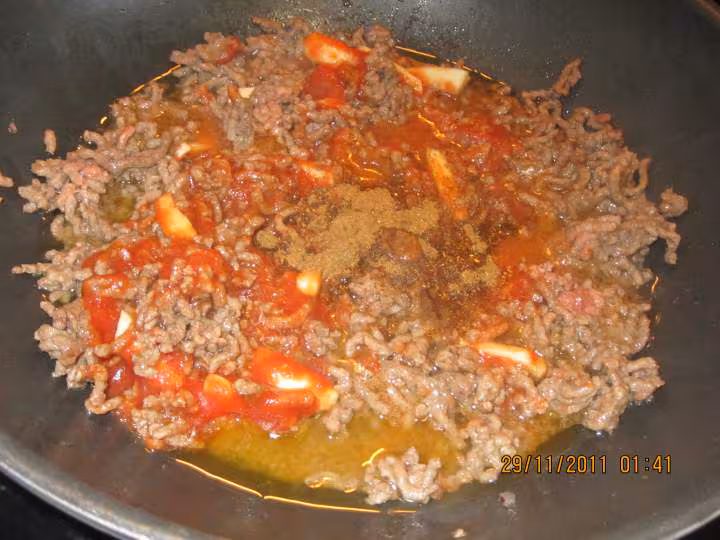 Pates crozets de savoie au boeuf et poivrons