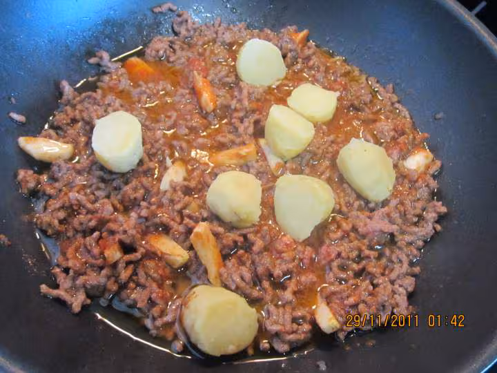 Pates crozets de savoie au boeuf et poivrons