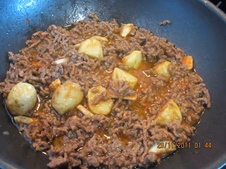 Pates crozets de savoie au boeuf et poivrons