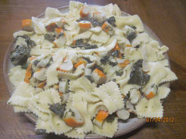 Pates papillons de savoie a l oseille et surimi