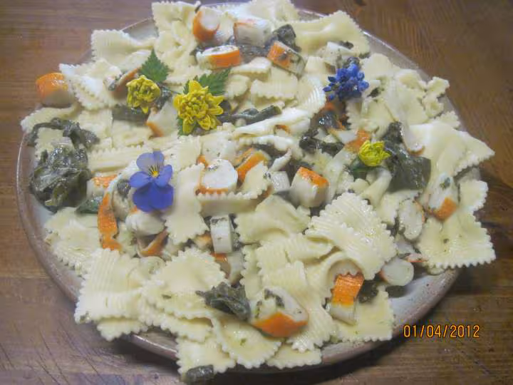 Pates papillons de savoie a l oseille et surimi