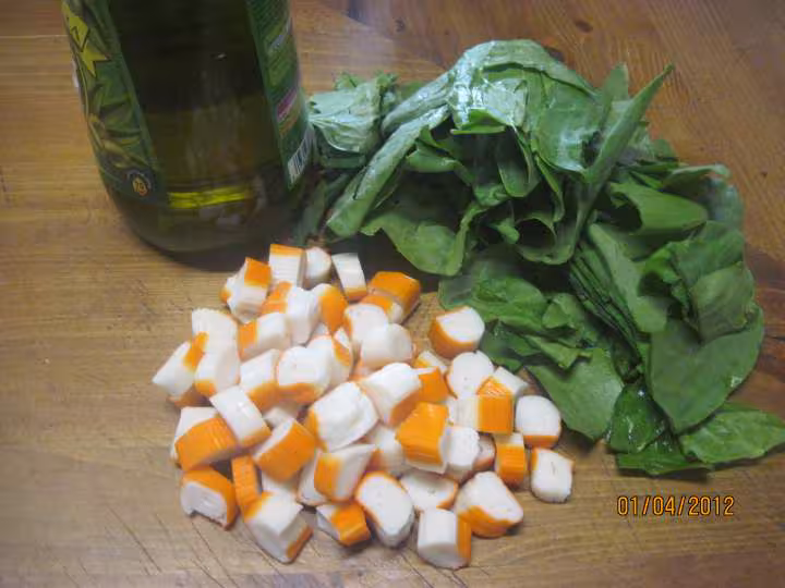 Pates papillons de savoie a l oseille et surimi