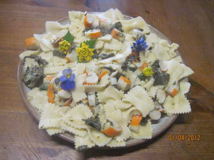 Pates papillons de savoie a l oseille et surimi