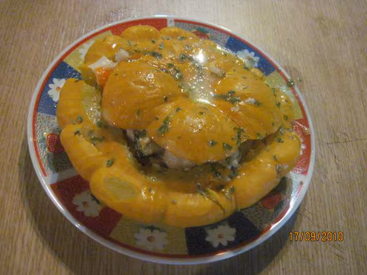 Patisson au poisson et fruits mer en sauce