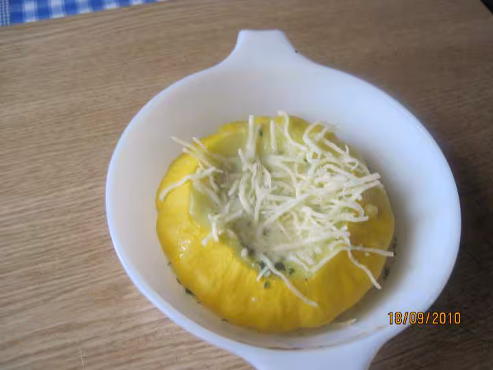 Patisson farcis en omelette