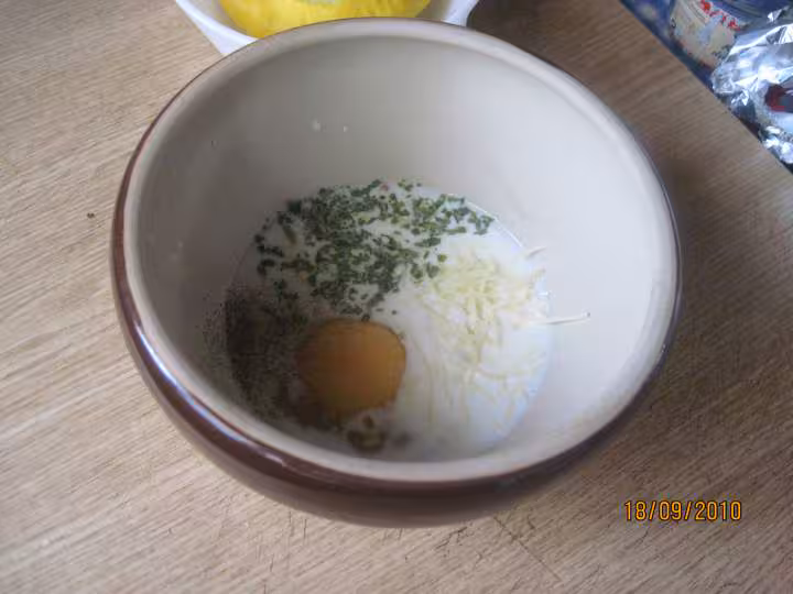 Patisson jaune farcis en omelette