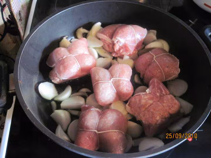 Paupiettes de porc aux legumes