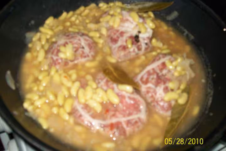 Paupiettes de veau aux flageolets