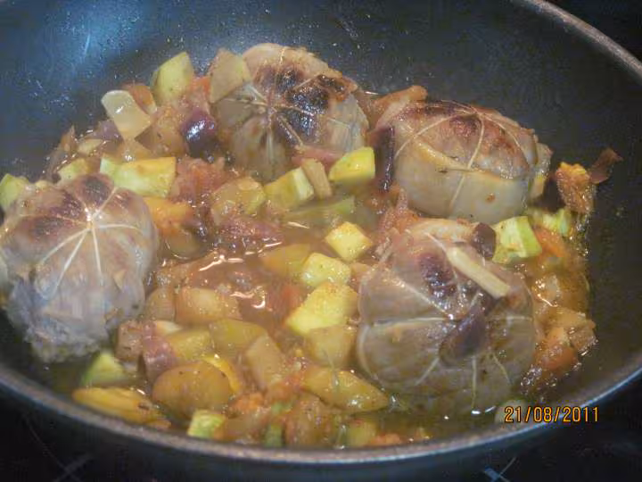 Paupiettes de veau aux legumes