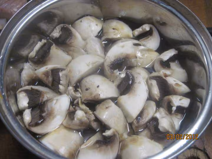 Paves de lieu noir aux champignons en sauce