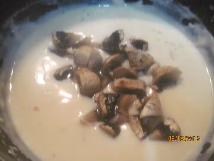Paves de lieu noir aux champignons en sauce