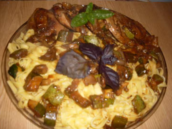 Paves de porc aux tagliatelle