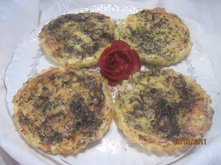 Petites quiches au jambon oignon