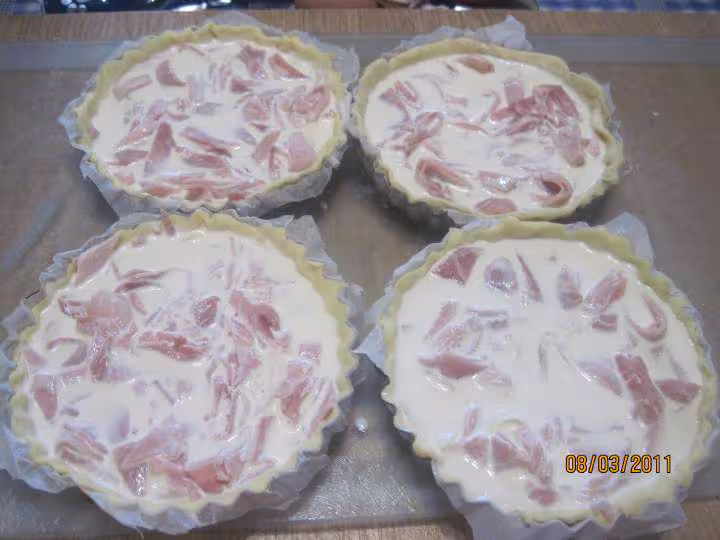 Petites quiches au jambon oignon