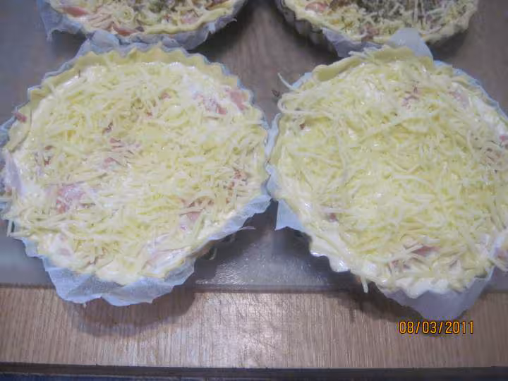 Petites quiches au jambon oignon
