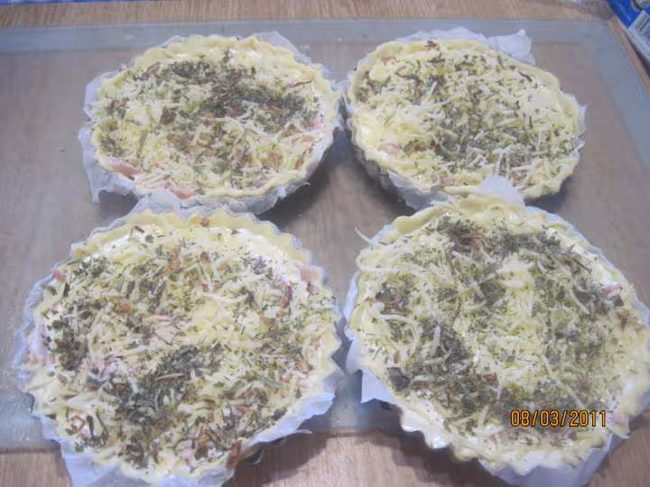 Petites quiches au jambon oignon