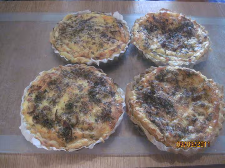Petites quiches au jambon oignon