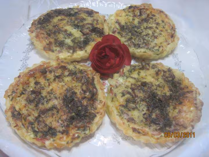 Petites quiches au jambon oignon