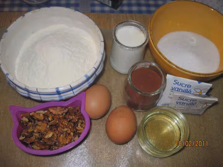 Petits gateaux au yaourt de brebis et chocolat