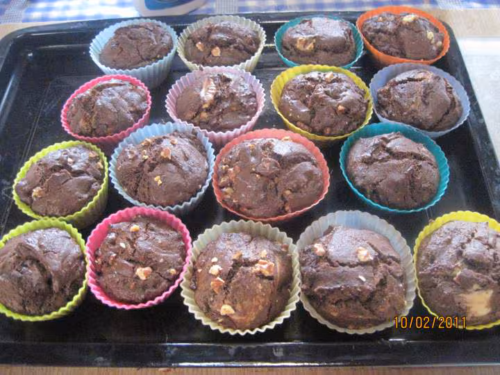 Petits gateaux au yaourt de brebis et chocolat