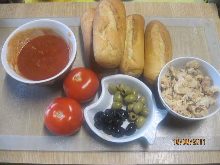 Petits pains pizza