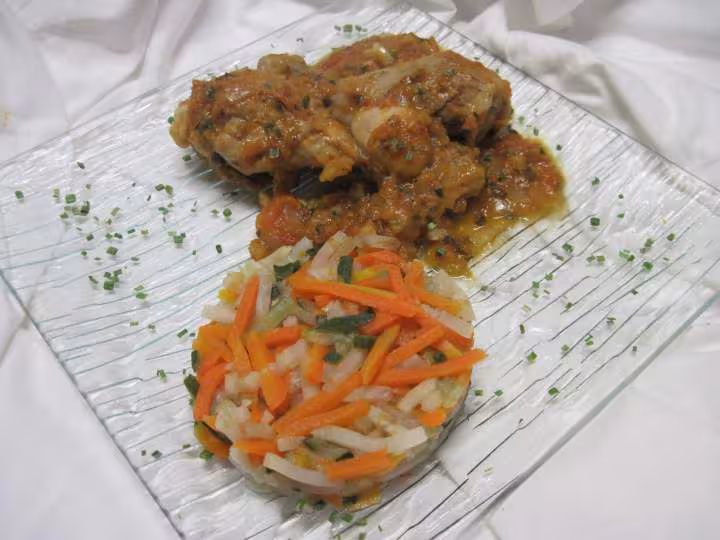 Pillons de poulet a la sauce tomate