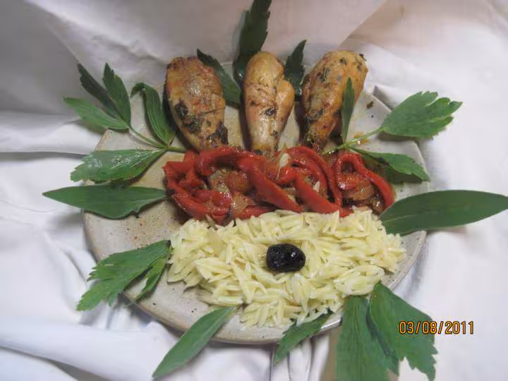 Pillons de poulet au pate et sauce massale