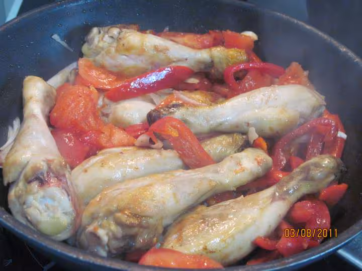 Pillons de poulet au pate et sauce massale