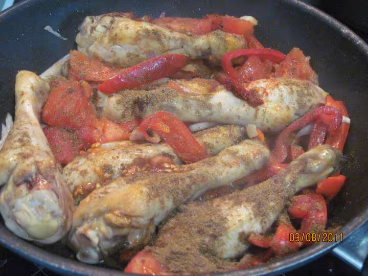 Pillons de poulet au pate et sauce massale