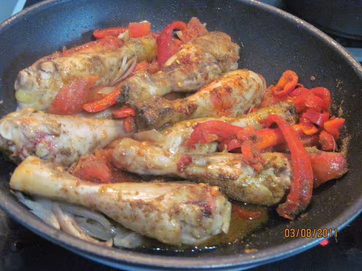 Pillons de poulet au pate et sauce massale