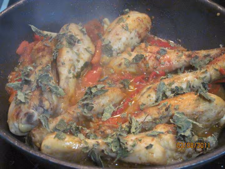 Pillons de poulet au pate et sauce massale