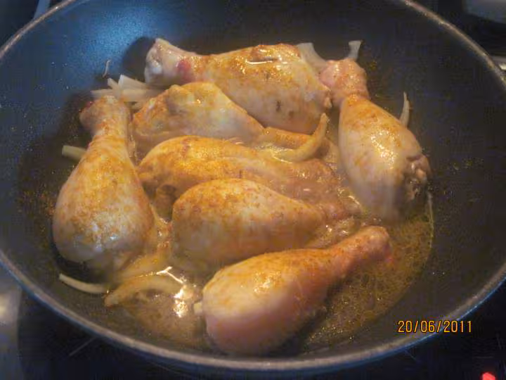 Pillons de poulet aux brocolis en sauce