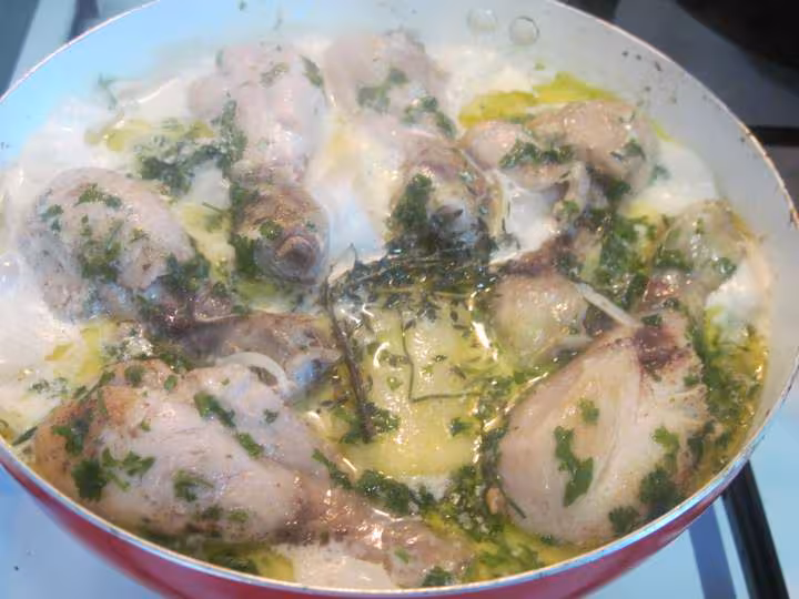 Pillons de poulet aux pommes de terre et oignons
