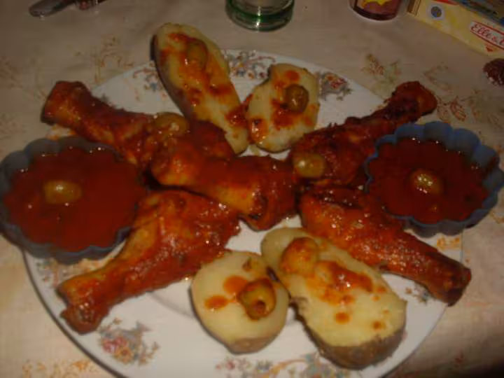 Pilons de poulets sauce tomates maison