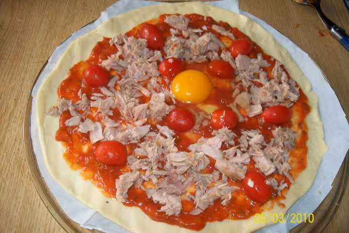 Pizza au thon anchois